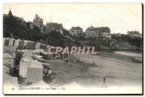 Old Postcard Saint Lunaire The Beach