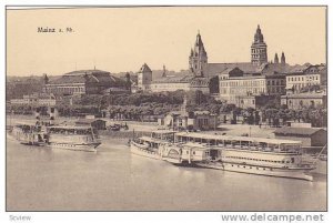 Ships, Mainz a Rhein (Rhineland-Palatinate), Germany, 1900-1910s