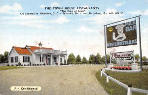 Allendale South Carolina The Town House Restaurant antique pc Y13530