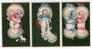 Group of 6 Boy and Girl Babies PFB Vintage Postcards AA41896