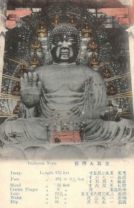 DAIBUTSU NARA Buddha Statue Japan c1910s Hand-Colored Vintage Postcard