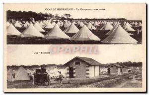 Old Postcard From Camp A Camp Mourmelon sour tents Army