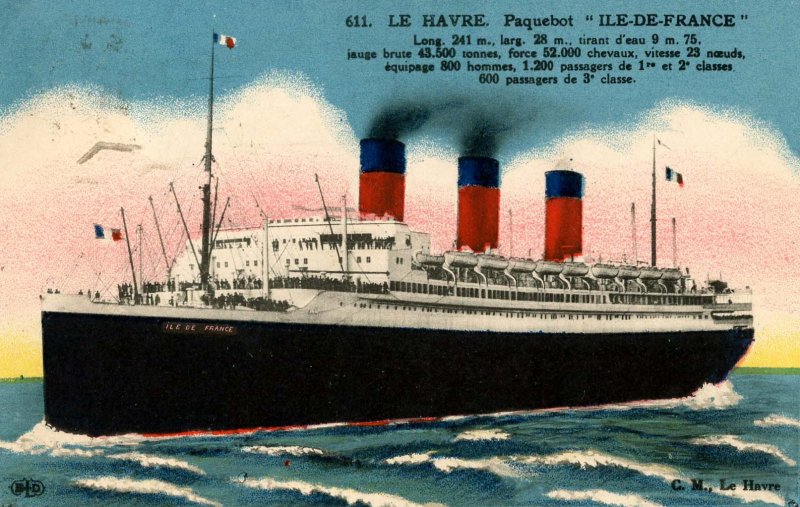 Transatlantique Generale - SS Ile-de-France