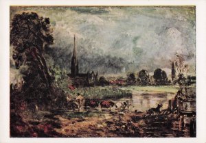 John Constable Salisbury Cathedral From The Meadows Painting Postcard