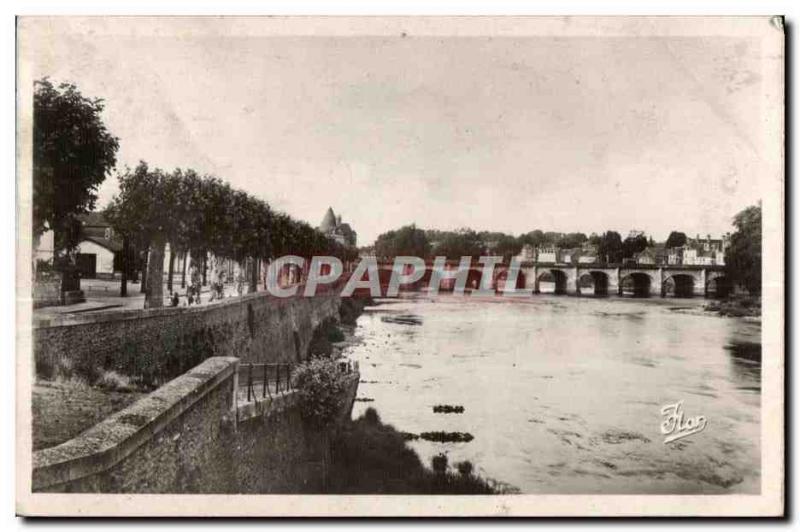 Old Postcard Chatellerault (Vienna) The Vienna and the Pont Henri IV