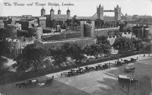 BR81044 the tower and tower bridge london real photo chariot  uk
