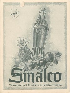 Fresh fruits lemonade Sinalco advertising postcard