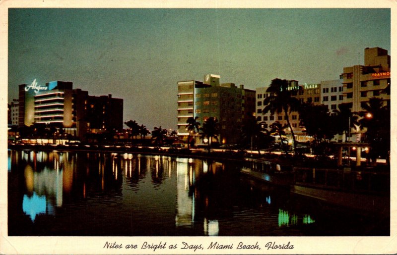 Florida Miami Beach At Night 1964