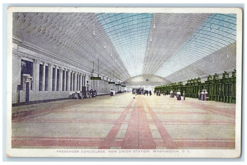 c1910's Passenger Concourse New Union Station Washington DC Unposted Postcard