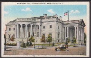 DC WASHINGTON Memorial Continental Hall, White Marble Building, older car ~ WB