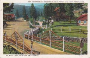 Entrance and Grounds - Brook Forest Inn CO, Colorado - pm 1935 - WB