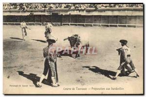 Old Postcard Bullfight Bullfight Preparation with banderillas
