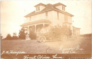 RPPC JH Thompson Forest View Farm Brosious Bro Reo Car Real Photo Postcard