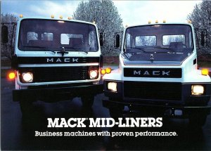 Vintage 1985 Mack Mid-Liner Trucks Advertising Postcard Unposted