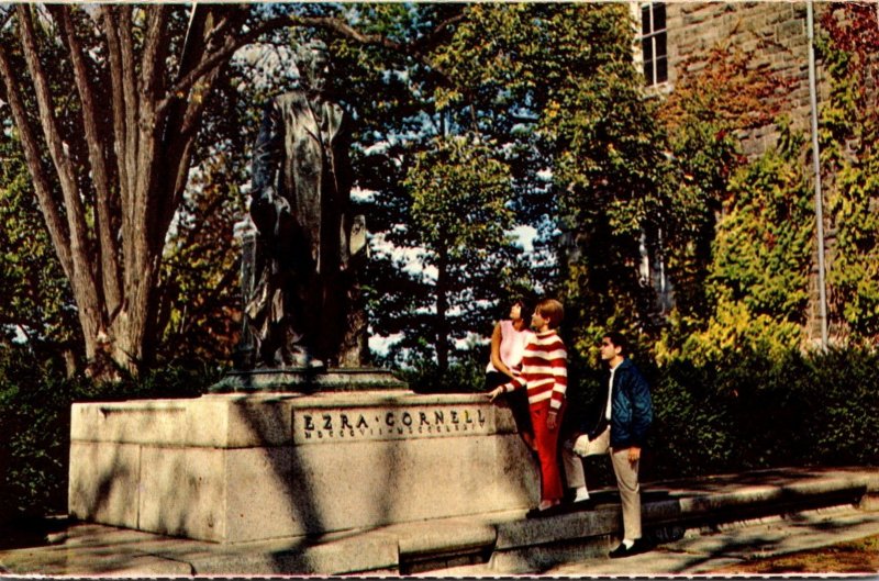 New York Ithaca Ezra Cornell Statue Cornell University 1972