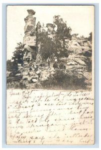 1900-06 RPPC People Rocks Pillar Trinidad, Co. Postcard F150E