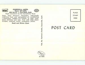 Unused Pre-1980 CINDERELLA MOTEL & POOL Red Bluff California CA u5900