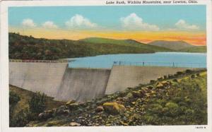 Oklahoma Lake Rush Dam Wichita Mountains Near Lawton Curteich