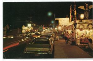 Street Scene Night Cars Long Beach Washington sample postcard