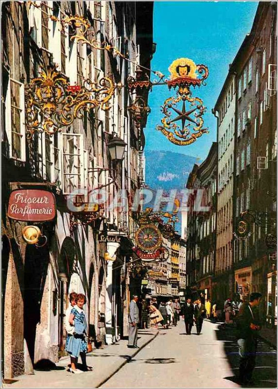 Old Postcard The Festival City of Salzburg Old Town Getreidegasse