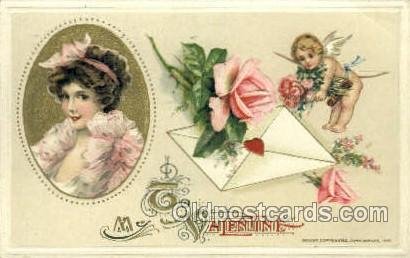 Publisher John Winsch Valentines Day 1913 light crease right top corner, ligh...