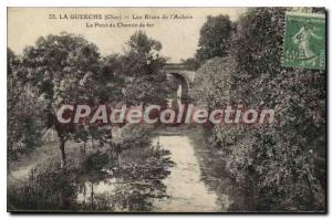 Old Postcard THE GUERCHE Railway Bridge