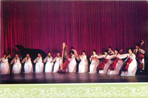 China 1970s postcard chinese music orchestra