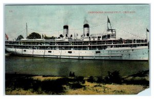 CHICAGO, IL Illinois  ~ Steamship THEODORE ROOSEVELT c1910s  Postcard