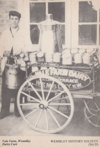 Cart at Vale Dairy Farm Wembley Milkman London Postcard