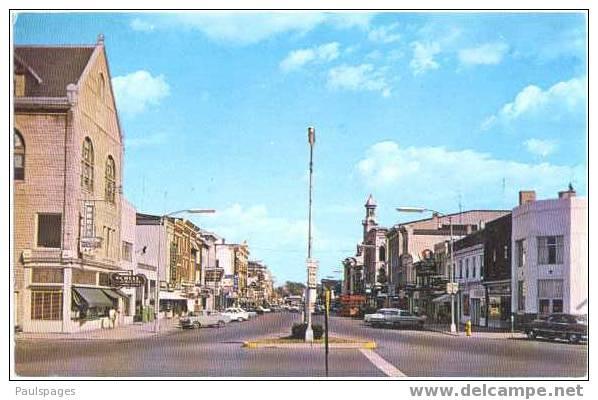 Looking South on Broadway in Greenville Ohio OH, Chrome