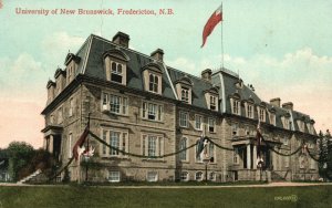 Vintage Postcard 1910's University of New Brunswick Fredericton Canada