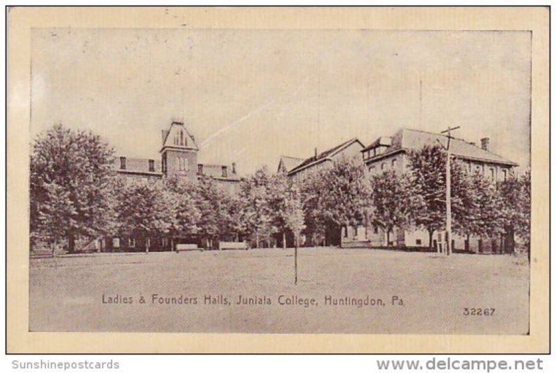 Pennsylvania Huntingdon Ladies & Founders Halls Juniata College 1911