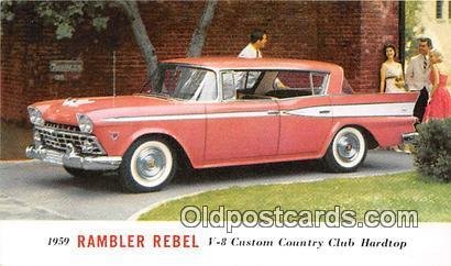 1959 Rambler Rebel V8 Custom Country Club Hardtop Auto, Car Unused | Topics  - Transportation - Automotive - Passenger Cars, Postcard / HipPostcard