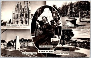 Eglise Notre Dame Des Champs Jardin Public Monument Patton Avranches Postcard