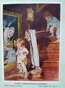 Vintage Halloween Postcard Knapp Eliza Curtis Series 9733 Her Future Husband