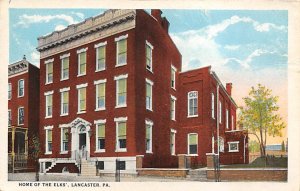 Home of the Elks' Lancaster, Pennsylvania PA Postcards
