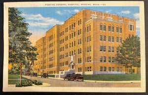 Vintage Postcard 1936 Pontiac General Hospital Pontiac, Michigan (MI)