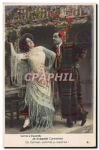 Old Postcard Fantaisie Carmen Bizet's Escamillo