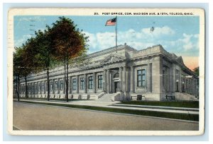 1920 Post Office Cor. Madison Ave. & 13th Toledo Ohio OH Posted Postcard