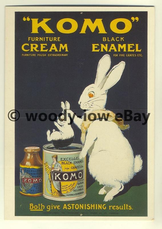 ad3412 - Komo - Furniture Cream & Black Enamel -  Modern Advert Postcards