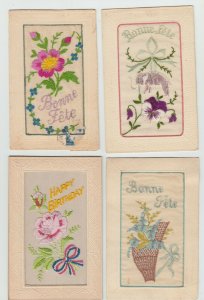 EMBROIDERED SILK COLLECTION 482 Vintage Postcards with BETTER Pre-1940 (L3134)