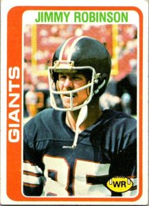 1978 Topps Football Card Jimmy Robinson New York Giants sk7278