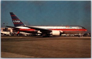 Airplane US Air Boeing 767-201 (ER) Distinctive New Color Scheme Postcard