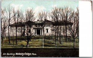 Art Building Wellesley College Massachusetts MA Campus Building Postcard