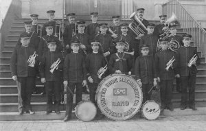 Beverly Massachusetts United Shore Machinery Band Real Photo Postcard AA159