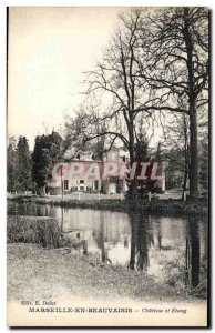 Old Postcard Marseille in Beauvais Chateau And Pond