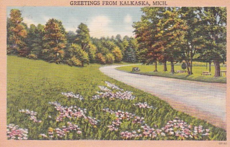 Michigan Greetings From Kalkaska 1950