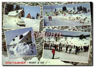 Postcard Modern Metabief Mont d & # 39Or Gay Village Recreation Skiing