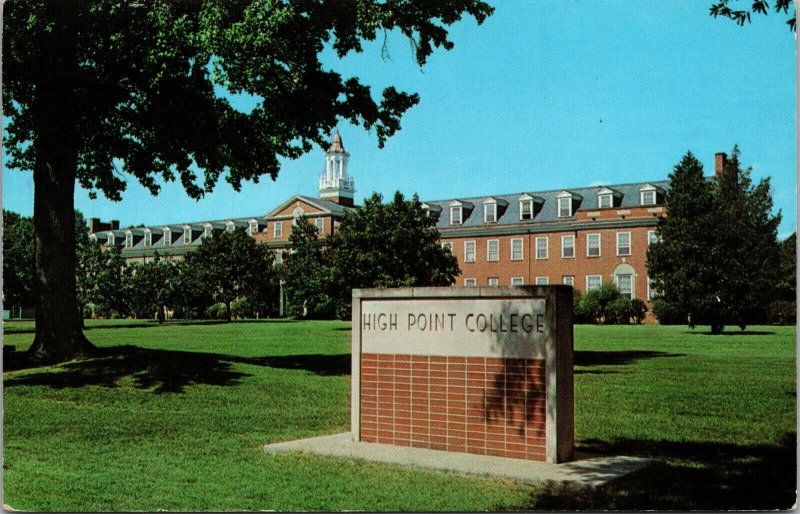 Vtg 1950s High Point College Campus North Carolina NC Postcard