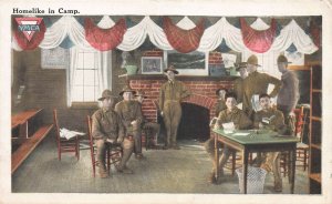 Homelike in Camp, U.S. Army, World War I Era, Early Postcard, Unused